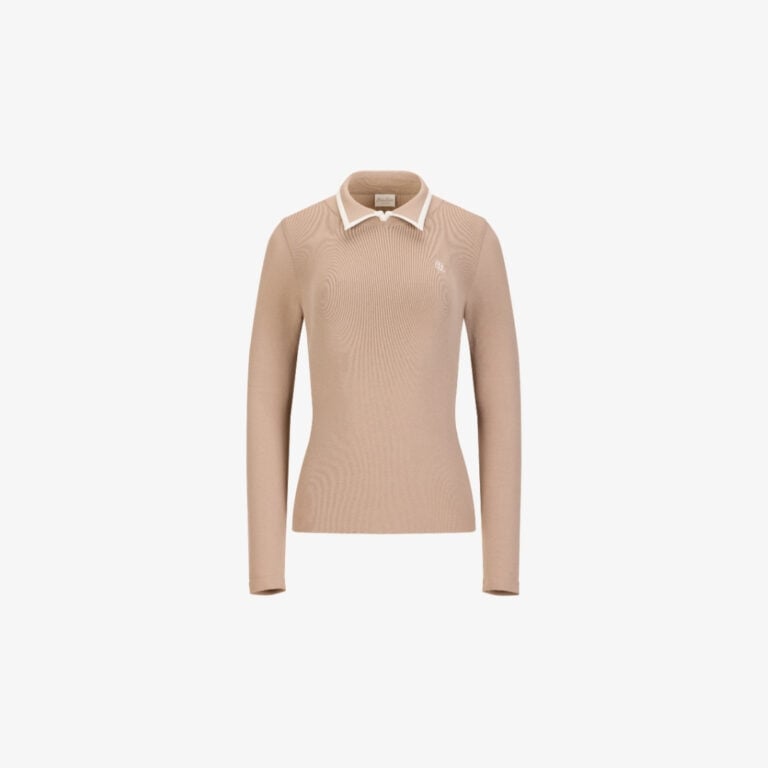 Áo Leather Colar match Knit