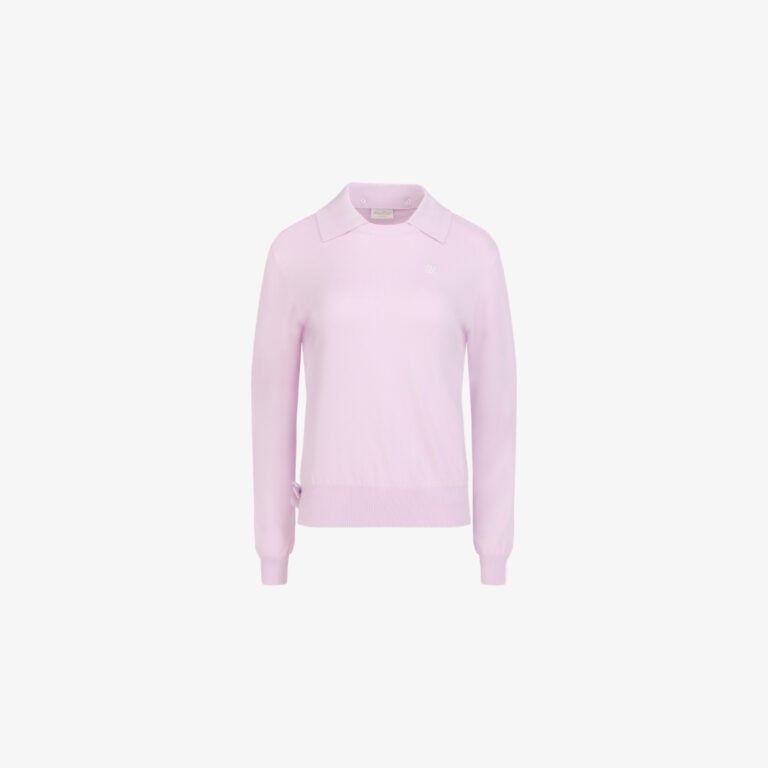 Áo Detachable Collar Ribbon Knit