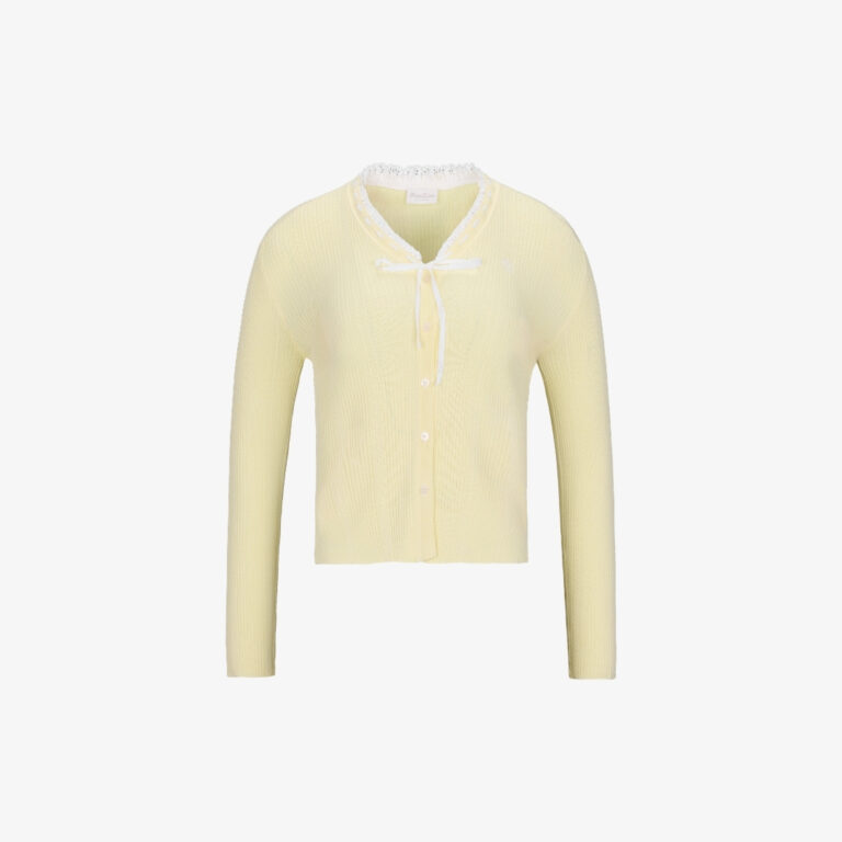Áo Ruffled V-Neck Cardigan