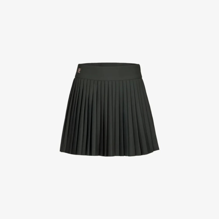 Chân Váy Pique Back Logo Pleated Skirt Kaki