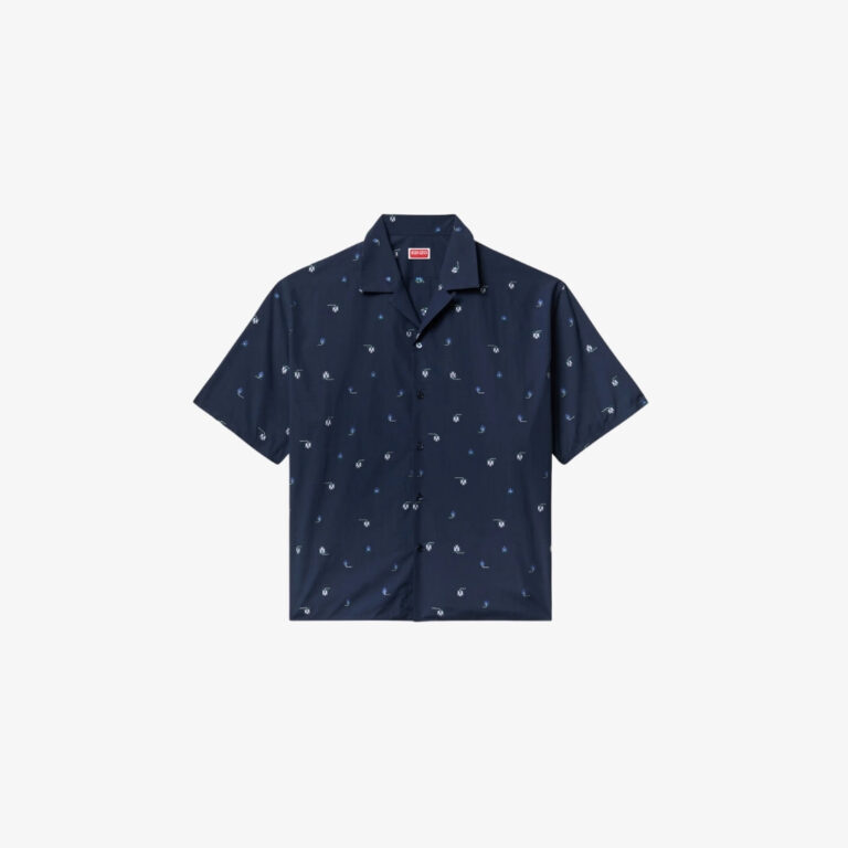 Áo sơ mi Hawaii tay ngắn ‘KENZO Ikat Flower’ chất liệu cotton