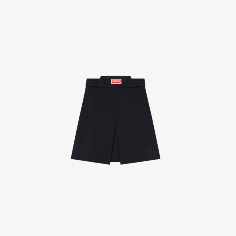 Chân váy mini xếp ly len KENZO