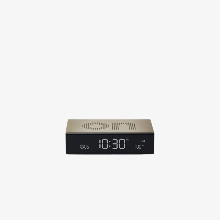 Đồng hồ báo thức hiển thị bằng màn hình LED Lexon FLIP PREMIUM -GOLD