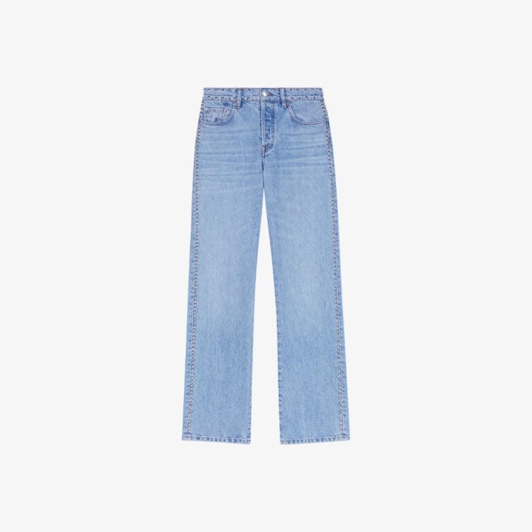 Quần jeans ống rộng đinh rán
