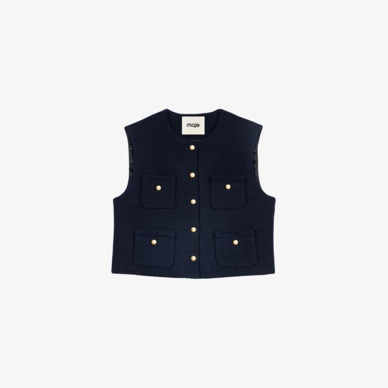 Áo Gile Tweed Không Tay