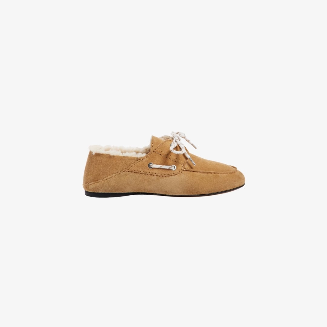 Gợi ý quà tặng dành riêng cho nàng dịp 20/10 36 Giày Da Suede Phối Lông Cừu