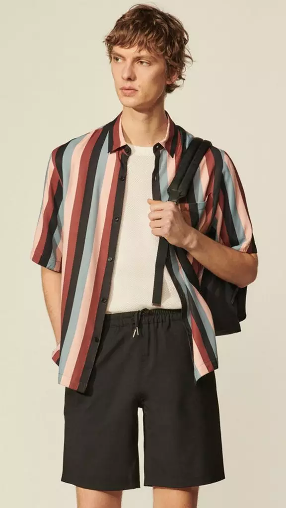 Sandro_Flowing shirt with stripe print (Copy)