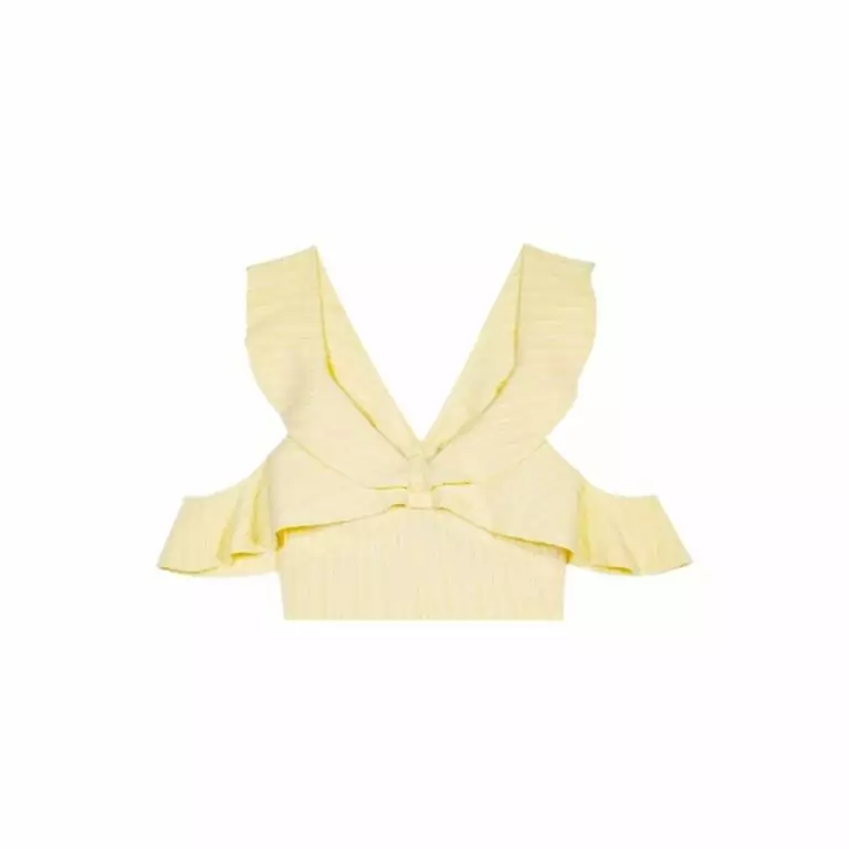 Áo croptop dây áo nhún bèo