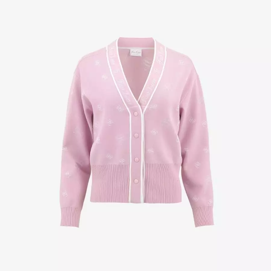 Áo cardigan logo loose-fit V-neck