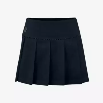 Seesucker pleated skirt
