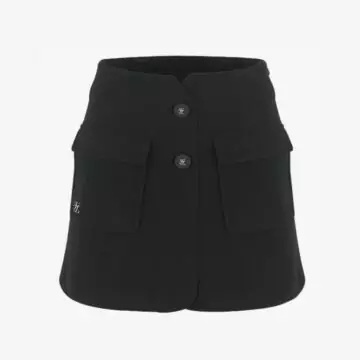 High-Waist Button H-Line Skirt